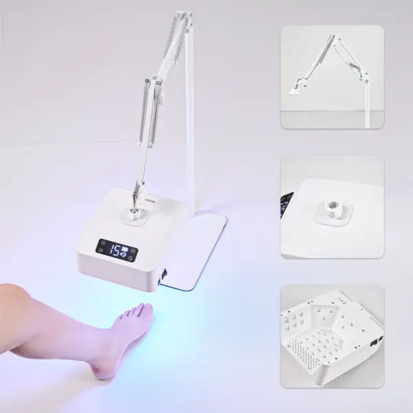New LED high power foot Uv curing light Foot nail beauty lamp Rechargeable gel paint drying light foot switch floor lamp.