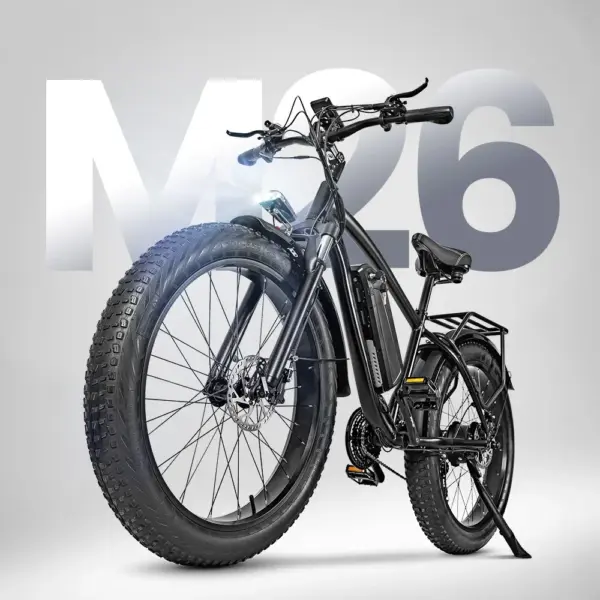 CMACEWHEEL M26 Electric Bike 26" Fat Tire Ebike Adults E Mountianbike Bicycle Men & Women 48V/17Ah Torque 80N.m