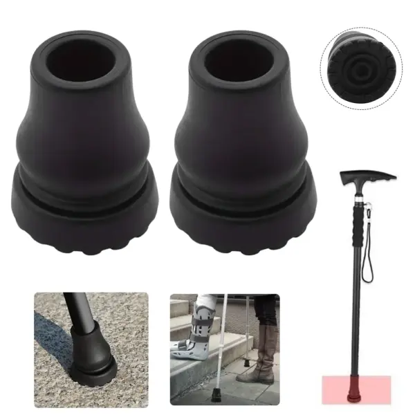 2Pcs Walking Stick Bottom Pads 16/20/22mm Trekking Pole Tip Protector Non-Slip Walking Pole Tips Replacement for Climbing Hiking