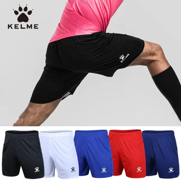 Kelme Men's Football Shorts Outdoor Breathable Running Knitted Shorts Camping Hiking Pentagram Pants Yoga Quick Drying Pants
