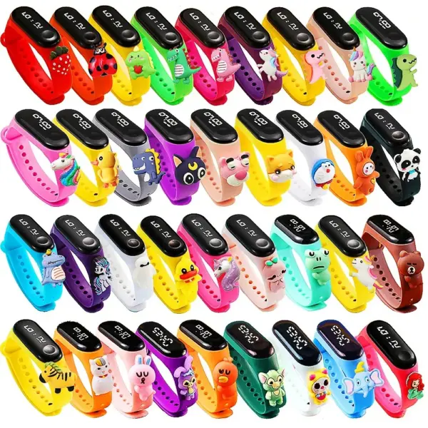 Waterproof Children LED Watch Cartoon Sport Bracelet Girls Boys Watches Silicone Smart Touch Screen Kids Electronic Watches