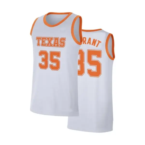 Men's#35 "Texas" Embroidered Basketball Jersey Crew Neck, Sleeveless Sports Shirt for Training & Competition, Easy-Care Tank Top