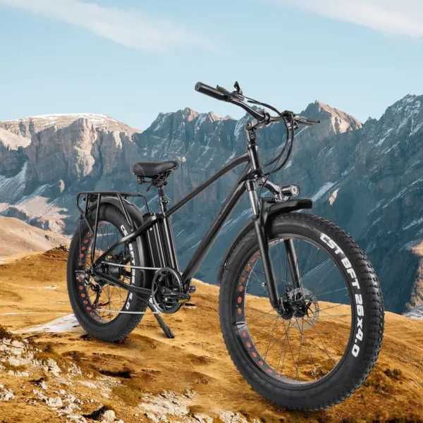 CMACEWHEEL KS26 Electric Bike 26 Inch Fat Tire E-Bike 48V/18Ah Battery Electric Mountain Bike for Women/Men 7 Speed