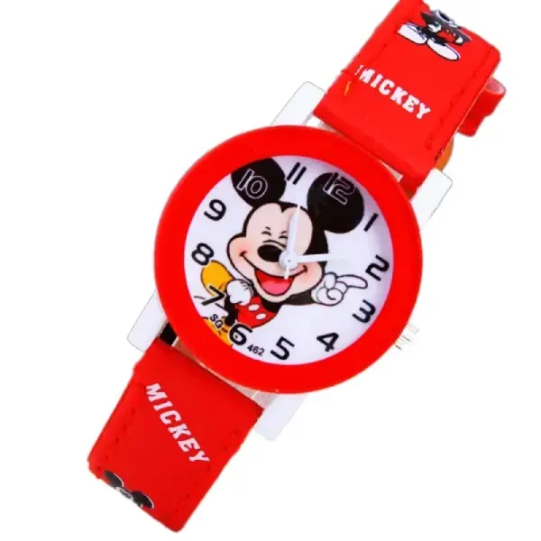 Luxury Kids Watch Cartoon Mickey Fashion Quartz Watch Girl Wristwatch Women Leather Strap Watches Boy Men Clock Relogio Feminino