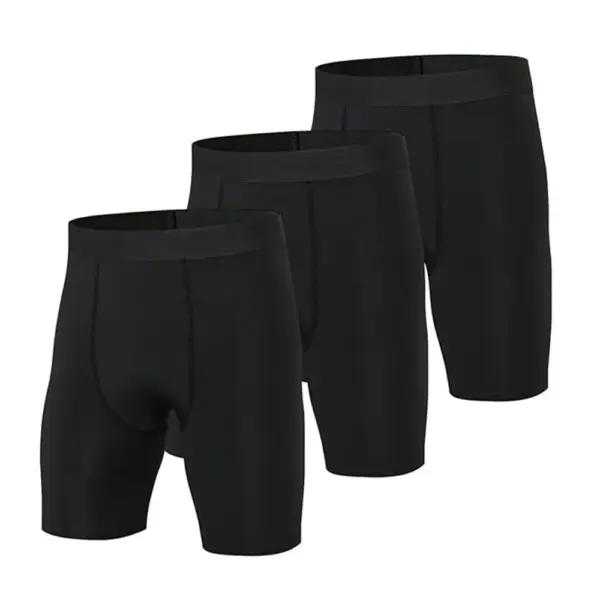 3 Pack Compression Shorts Men Basketball Running Athletic Underwear Boxer Briefs Performance Workout Sports Baselayer Tights