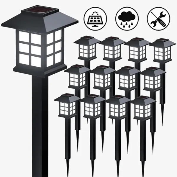 Solar LED Pathway Lights Outdoor,Solar Powered Street Lamp Waterproof Walkway Garden Decor for Landscape Yard Patio Driveway
