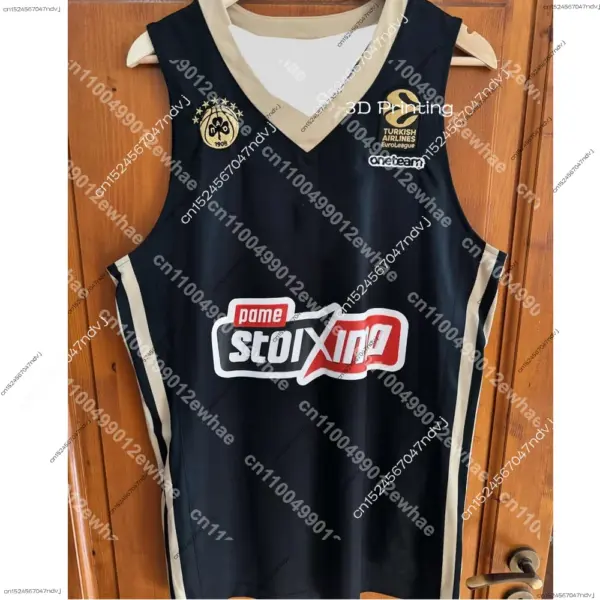 24_25 Greek Basketball Panathinaikos 2025 Basketball Jersey Nunn No. 25 Basketball Game Jersey Men_Boy Summer Sports Vest