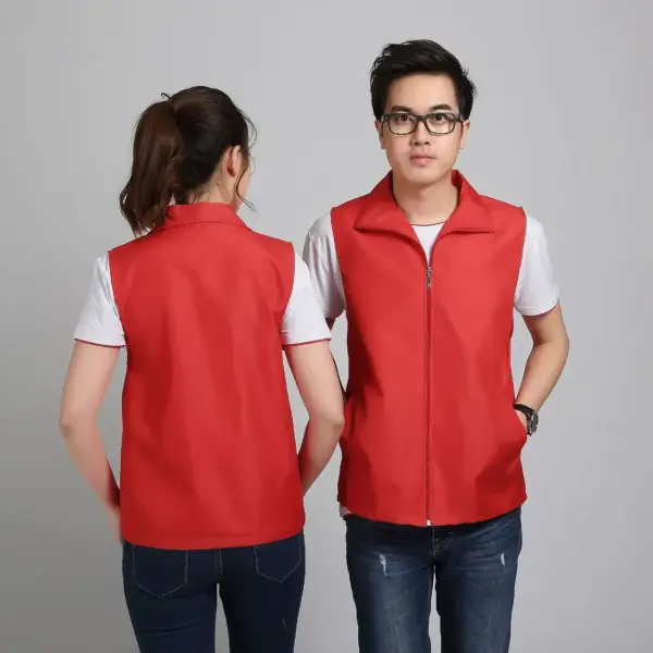 Volunteer Vest Custom Printed Logo Workwear Reflective Strip Advertising Shirt DIY Windbreaker Jacket Loose Fit Chinese Origin
