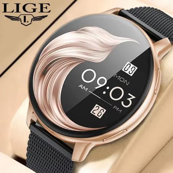 LIGE 2025 Smart Watch Women Bluetooth Call Custom Dials Watches Blood Oxygen Monitor Sport Men Smartwatch Ladies For Android IOS