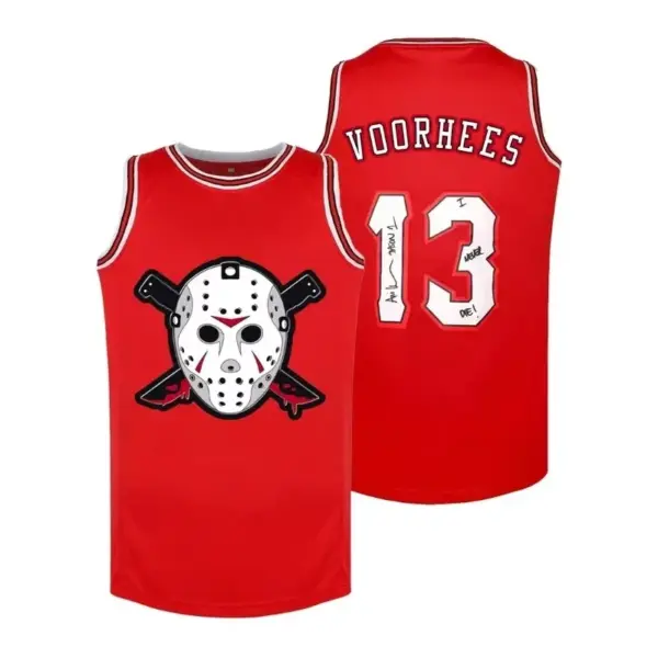 VOORHEES #13 Design Men's Basketball Jersey V-Neck Retro Breathable Round-neck Sleeveless Sports Training Uniform Sportswear