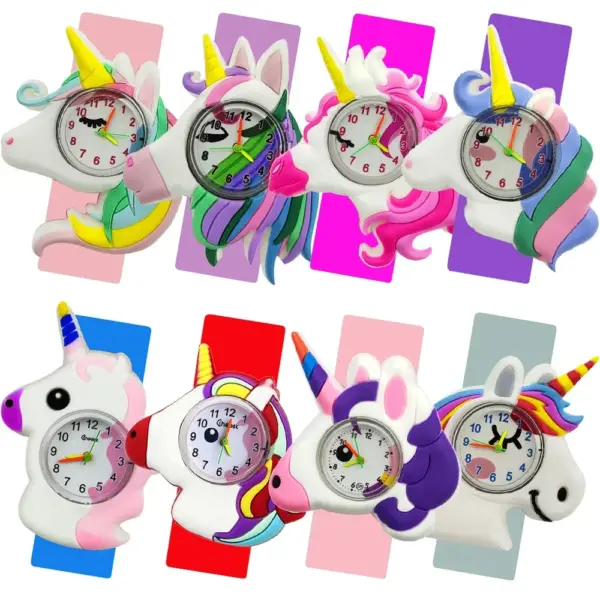 Children Unicorn Watches Kids Slap Watch for Boys Girls Christmas and birthday party gifts Baby Toy