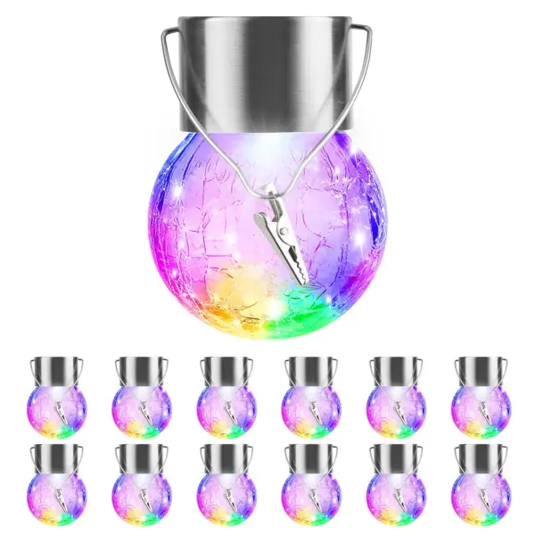 LED Hanging Solar Lights Outdoor Waterproof LED Landscape Lighting with Handle Clipfor Garden Yard Patio Fence Tree Decor lights