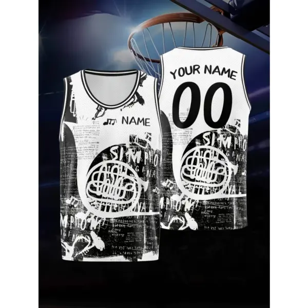 3D Print Colorful Abstract Tank Tops For Men Customized Name Pattern Tees Summer Loose Sports Street Round Neck Vest Casual Tops