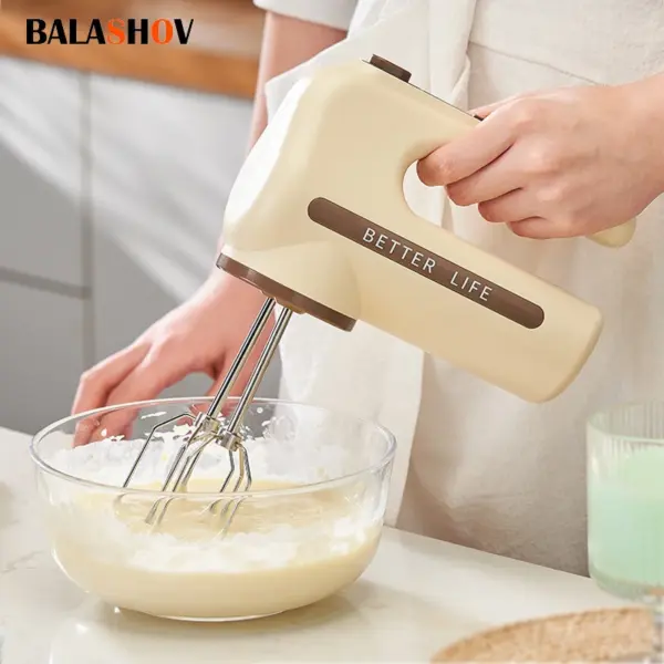 Handheld Electric Food Mixer Machine Wireless Portable Automatic Cake Beater Cream Whipper Pastry Hand Blender for Kitchen