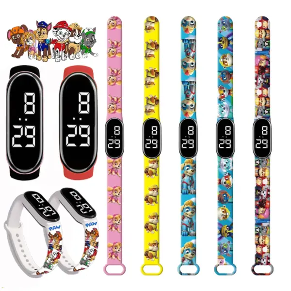 PAW Patrol Children LED Watch Casual Fashion Sport Bracelet Girls Boys Watches Silicone Character Pikachu Educational Children's