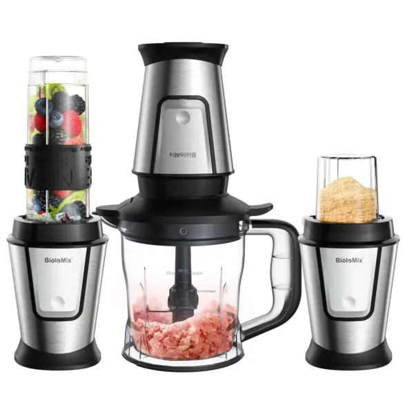 3-in-1 Multifunctional Food Processor 700W Portable Juicer Blender TB23M