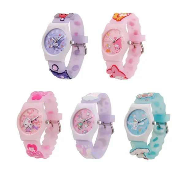 Kuromi Cartoon Children's Character Watch Drip Glue Watch Kids Watch Decoration Gifts Boys