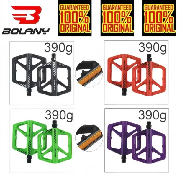 Bolany bicycle, road and mountain bike pedals, nylon fiber pedals and enlarged anti-slip bearing pedals