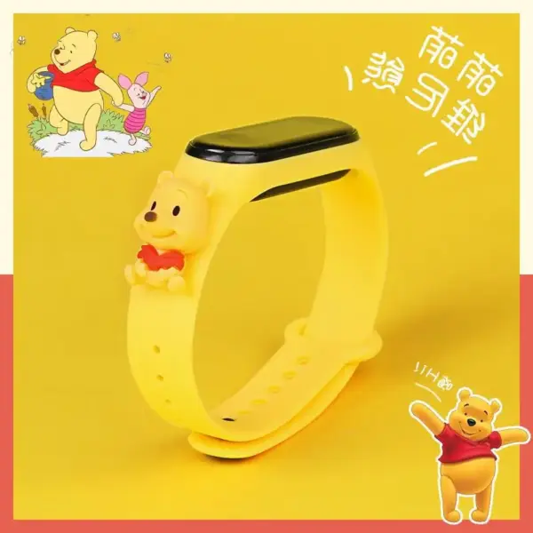 Disney Mickey Minnie Children's Watch Winnie the Pooh Sports Touch Electronic LED Waterproof Bracelet kids Watch Birthday Gifts