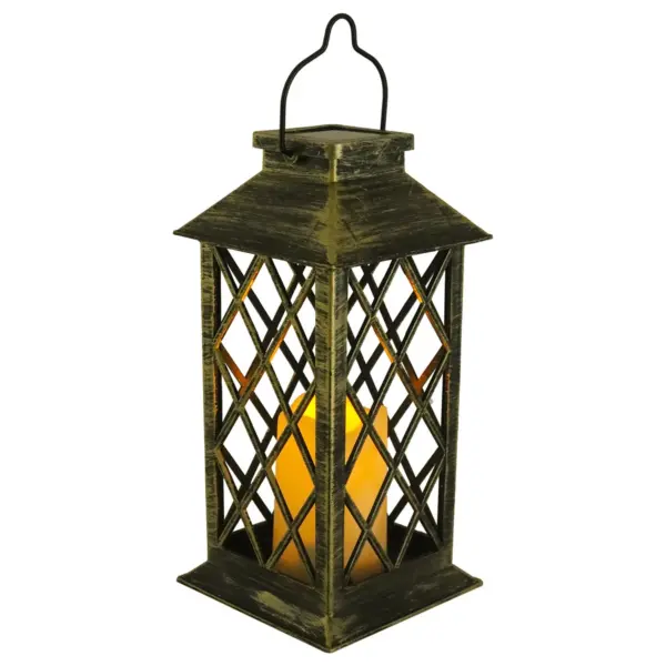 6/1pcs Solar Lantern Flickering Candle Table Lamp Flame Wind Hanging Lights for Garden Courtyard Corridor Stair Palace Lantern