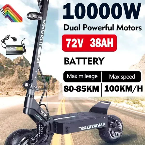 TOURSOR X7 ST500 EU New 10000w 72v 38ah Dual Motor Electric Scooter Max Speed 100km/h Range 80km Foldable Electric Scooter