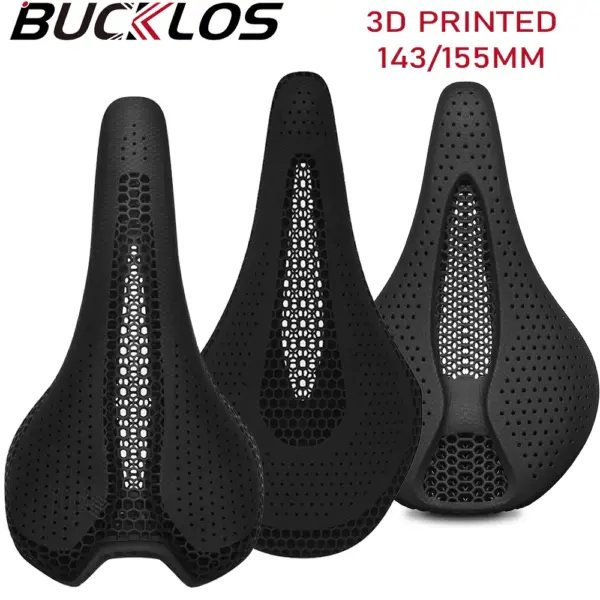 BUCKLOS 3d Bicycle Saddle Carbon 3D Printed Saddle 143MM 155MM Bicycle Seat Road MTB Seat Cushion Nylon Racing Saddles