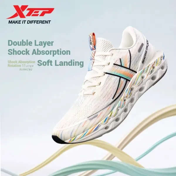 Xtep Reactive Coil 11.0 Running Shoes For Men 2024 Summer Elasticity Sole Sports Shoes Rebound Cushioning Sneakers 976219110039