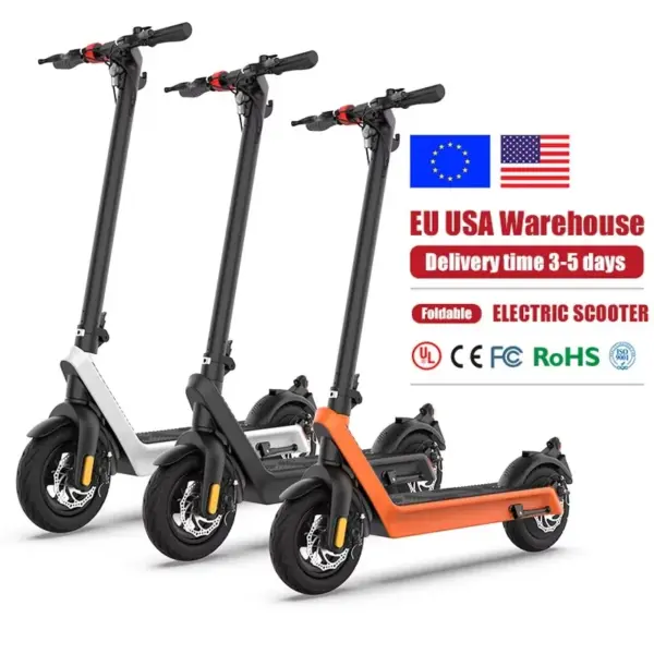 X9 Foldable 10Inch Electric Offroad Scooter With Big Wheel 200mm Pro Kick Scooter Rear Wheel Brake for Adult