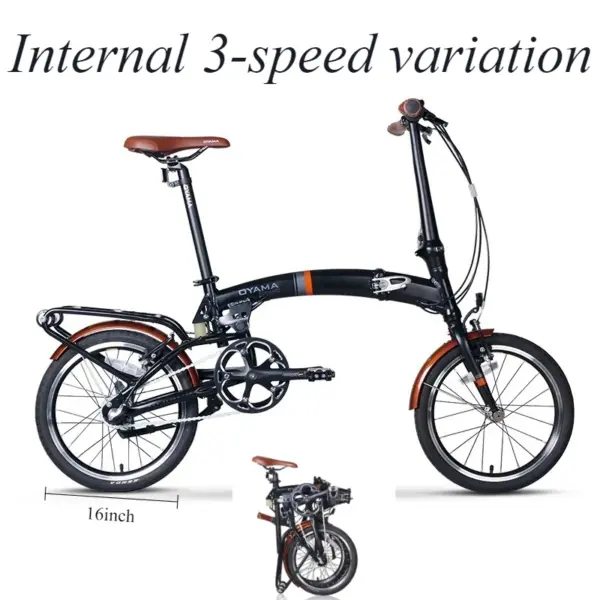 OYAMA/Eurasian Horse Forward Vertical and Horizontal S500 Vertical Folding Bicycle Horizontal Storage 16 Inch Variable Speed