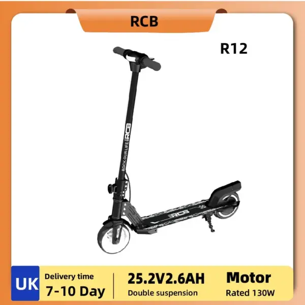 RCB R12 Electric Scooter 130W 25.2V 2.6Ah E-Scooter For Kid 6.5 Inches Tires Foldable City Electric Scooters