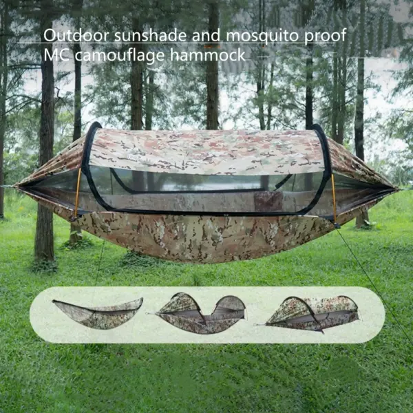 Camping Hammocks Outdoor Sleeping Tents With Mosquito Net Garden Awnings Canopy Waterproof Nature Hike Tourist Hanging Hammock