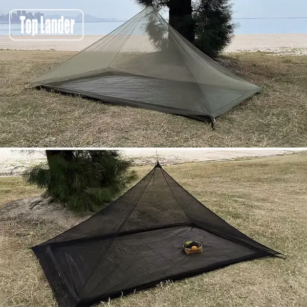 Camping Mosquito Net Tent Pyramid Mesh Tent Ultralight Bug Shelter Outdoor Insect Protection Portable Breathable Single Layer