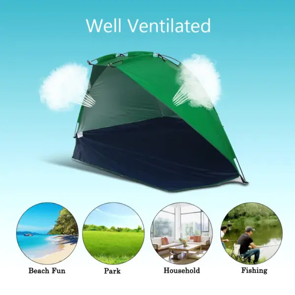 Outdoor Sports Sunshade Tent Good Ventilation for Fishing Picnic Beach Park Picnic or Having Beach Fun