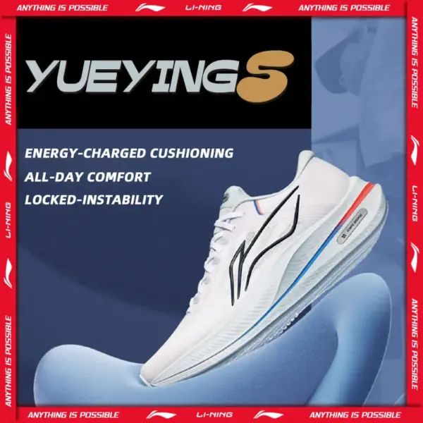 Li-Ning Men YUEYING 5 Cushion Running Shoes TEMPO BOUNSE Reflective Breathable LiNing Wearable Sneakers ARHV015