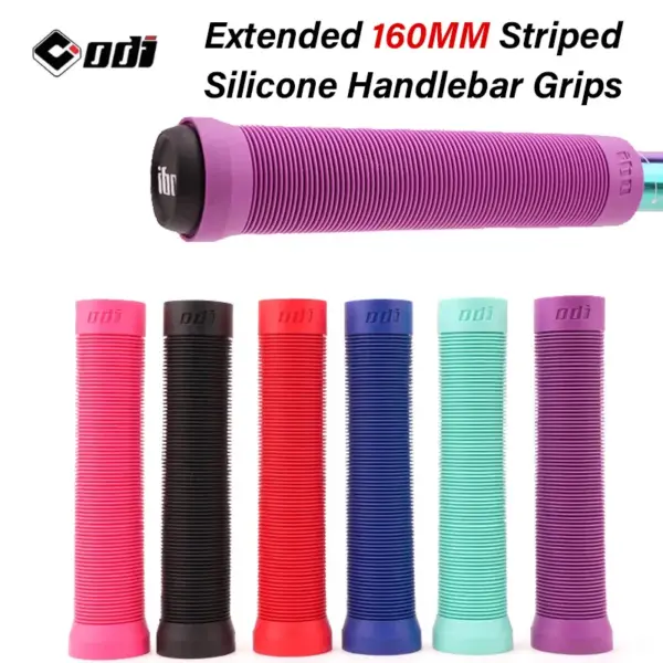 160MM Bicycle Handlebar Grips Silicone MTB Grip Shock-absorbin Mountain Bike Handle Cover for 22.2mm Scooter BMX XC Handle Grip