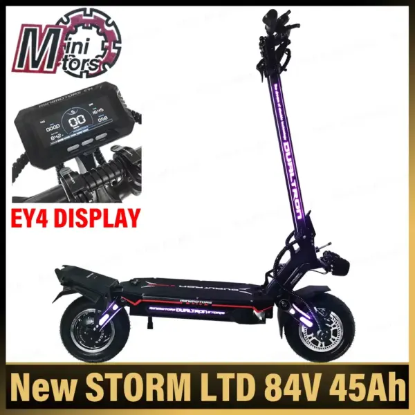 Minimotors NEW DUALTRON STORM LTD 84V 45AH Battery Motor peak 11500W Dual Motor 11inch NUTT Latest EY4 Display Electric Scooter