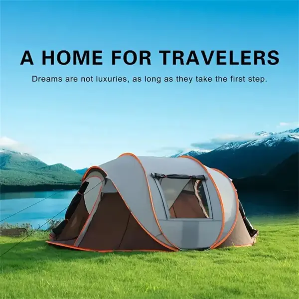 Waterproof Pop-Up Tent 5-8 Person Outdoor Camping Garden Tent for Hiking Trips Family Picnic Camping Shelter Quick-Erect Tent