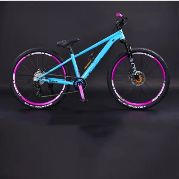 8 Speed Dirt Jump Bike Steel DJ Bikes 26inch Mountain Bicycle High Carbon Steel Frame Double Layer Aluminum Alloy Rim