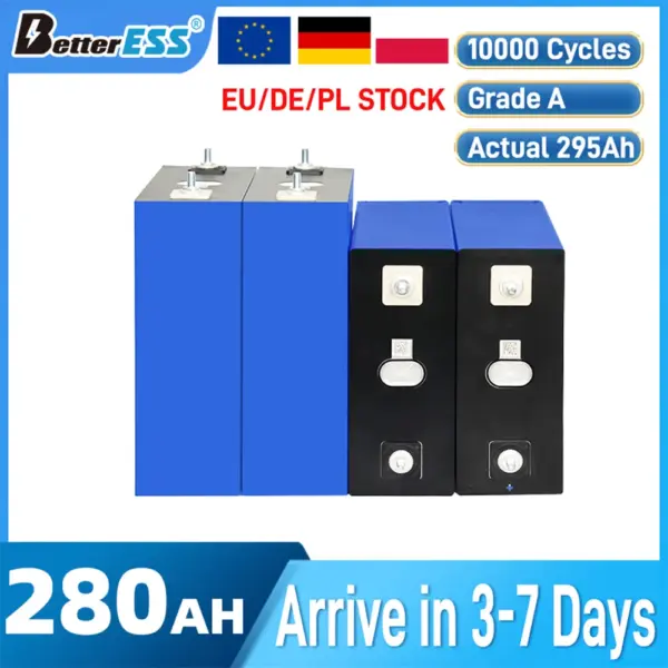 New Grade A 3.2V 280AH Battery LiFePO4 Lithium iron phospha for 12V 24V 4S E-scooter RV Solar Energy storage system EU TAX FREE