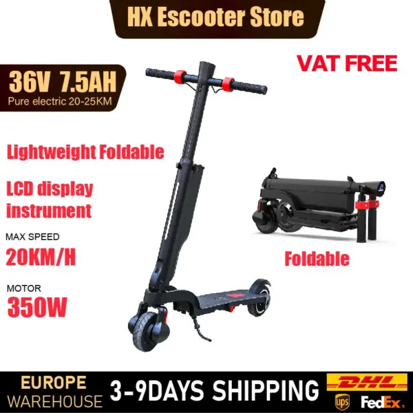 HX X6 Electric Scooter Adult 350W 7.5AH 36V 25KM/H Foldable Electric Kick E Scooter 5.5 inch Wheel EScooter For Adult Children