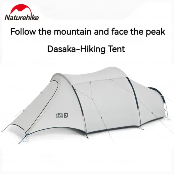 Naturehike JIM'S GEAR Tunnel Tent 1-2 People 4 Seasons Tent Portable Outdoor Camping 15D Nylon Professional Lightweight Tent