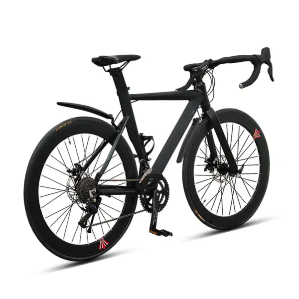 Black Road Bike Racing Bicycle Straight Bar/Drop Bar 700C City Cycling Sport Utility Bike