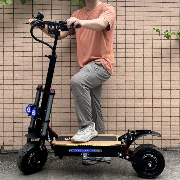 E5B 6000W 60V 50Ah 11 inch off-road tyre trottinettes électriques dual motors removable seat skutery Folding Electric Scooter