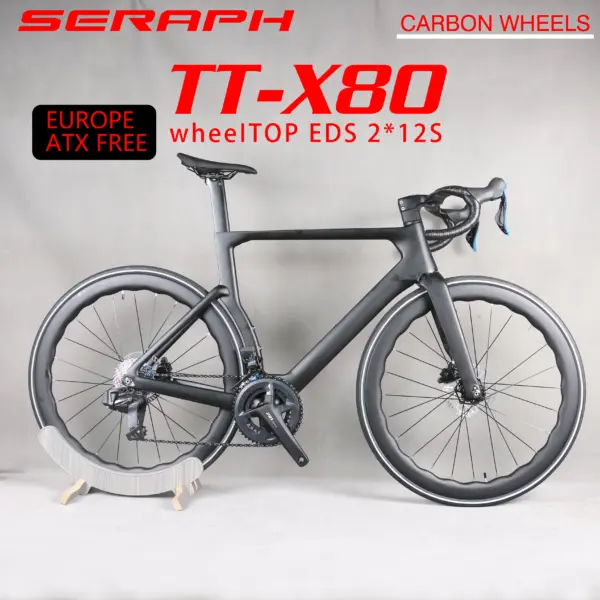 TT-X80 Bicycle Full Carbon Light Weight Road Bike With WheelTop Wireless Electric Group Set carbon wheels