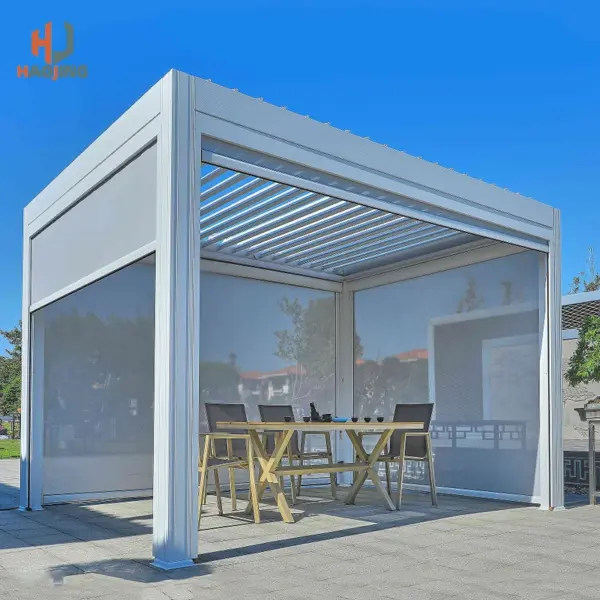 Outdoor Garden Gazebo Sun Room Waterproof Aluminum Pavillion 4x3 3x6 Metal Pergola Bioclimatica Exterior for Villa Customized