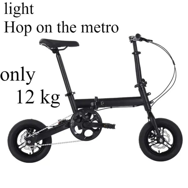 Rifle fly-resistant 12-inch parent-child folding bicycle mother and child car with children riding and walking baby ultra-light