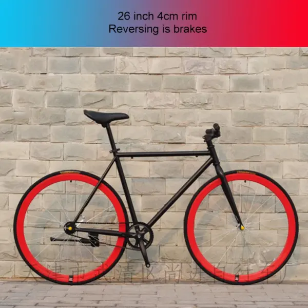 26-inch Road bike DM-26SF40D,carbon steel frame,rim width 4cm,men's and women's bicycle, brake method is reverse pedal