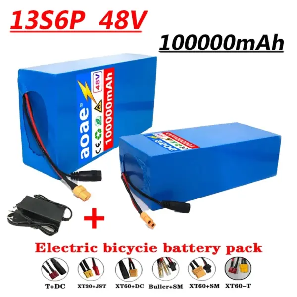 48V 100000mAh 13S6P Li-ion Battery Pack 2000W Citycoco Motorized Scooter Battery Built In 50A BMS+54.6V Charger