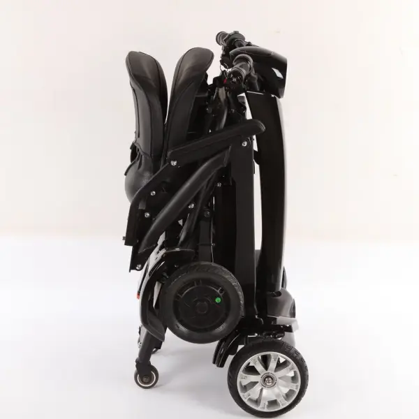 Green Smart Electric Scooter for Elderly Fashionable Rechargeable Brushless Dual Motor 4-Wheel Automatic Mobility Scooter