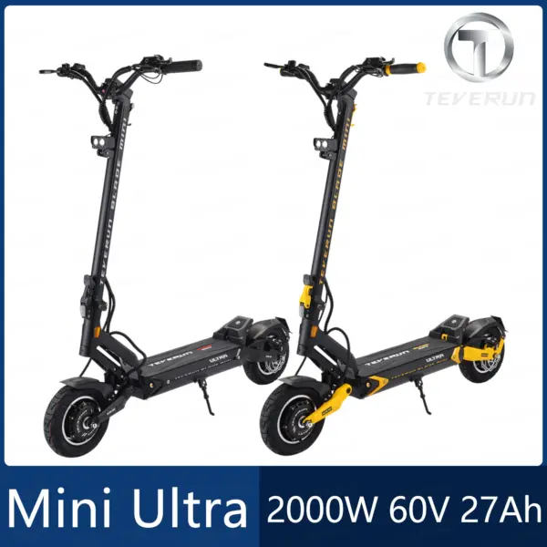 TEVERUN Blade MINI Ultra V4 1000W*2 Motor 60V 27Ah Battery LCD Display With Remote Key 10inch Tubeless Range 100km Scooter
